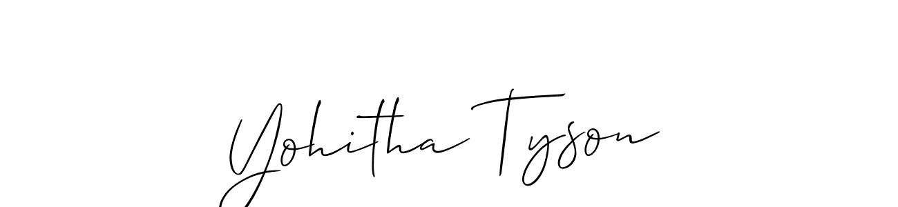 This is the best signature style for the Yohitha Tyson name. Also you like these signature font (Allison_Script). Mix name signature. Yohitha Tyson signature style 2 images and pictures png