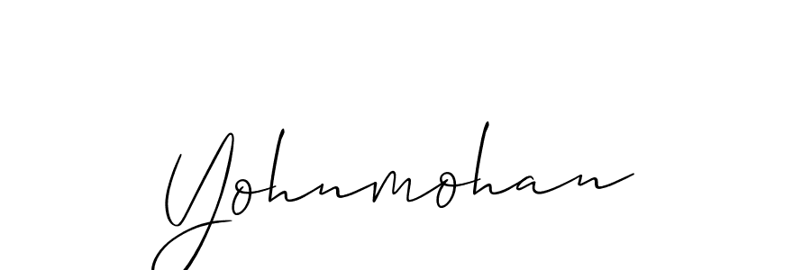 How to make Yohnmohan name signature. Use Allison_Script style for creating short signs online. This is the latest handwritten sign. Yohnmohan signature style 2 images and pictures png