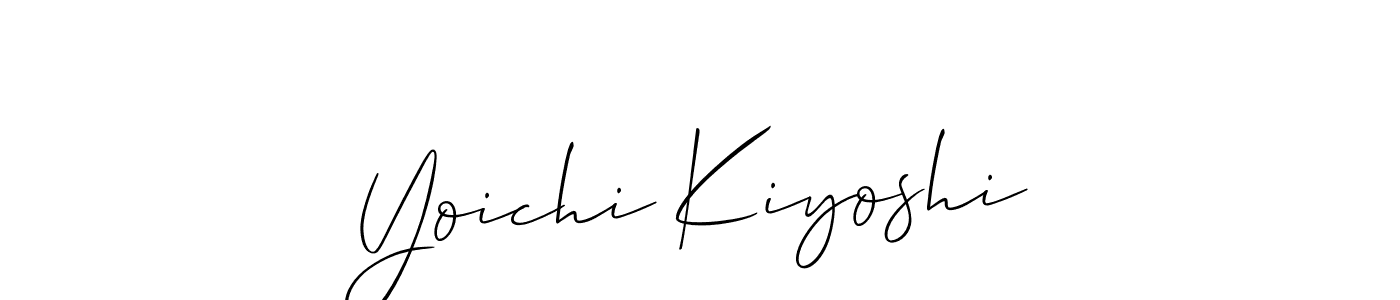How to make Yoichi Kiyoshi signature? Allison_Script is a professional autograph style. Create handwritten signature for Yoichi Kiyoshi name. Yoichi Kiyoshi signature style 2 images and pictures png