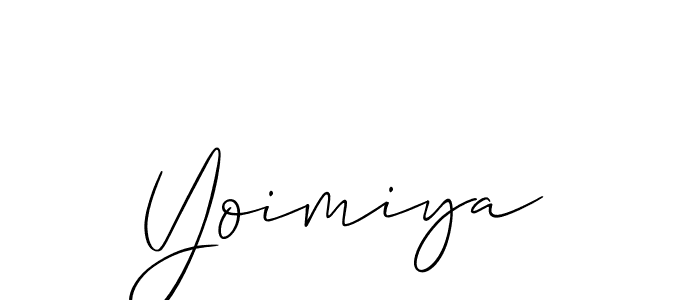 Make a beautiful signature design for name Yoimiya. With this signature (Allison_Script) style, you can create a handwritten signature for free. Yoimiya signature style 2 images and pictures png