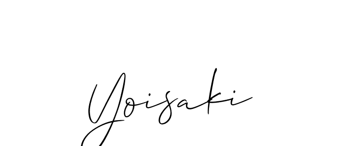 Also we have Yoisaki name is the best signature style. Create professional handwritten signature collection using Allison_Script autograph style. Yoisaki signature style 2 images and pictures png