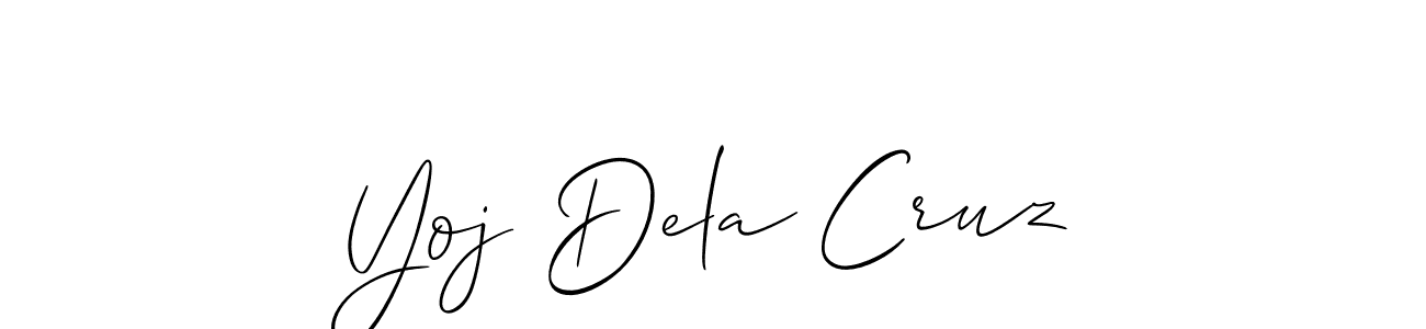 Make a short Yoj Dela Cruz signature style. Manage your documents anywhere anytime using Allison_Script. Create and add eSignatures, submit forms, share and send files easily. Yoj Dela Cruz signature style 2 images and pictures png