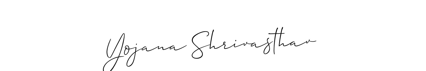 Make a beautiful signature design for name Yojana Shrivasthav. With this signature (Allison_Script) style, you can create a handwritten signature for free. Yojana Shrivasthav signature style 2 images and pictures png