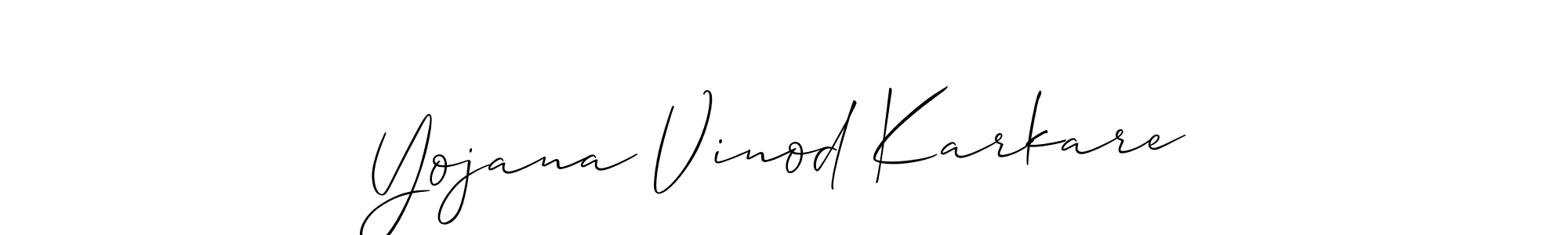 This is the best signature style for the Yojana Vinod Karkare name. Also you like these signature font (Allison_Script). Mix name signature. Yojana Vinod Karkare signature style 2 images and pictures png