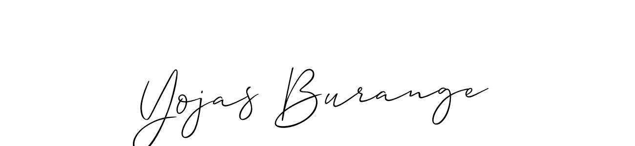 Make a short Yojas Burange signature style. Manage your documents anywhere anytime using Allison_Script. Create and add eSignatures, submit forms, share and send files easily. Yojas Burange signature style 2 images and pictures png