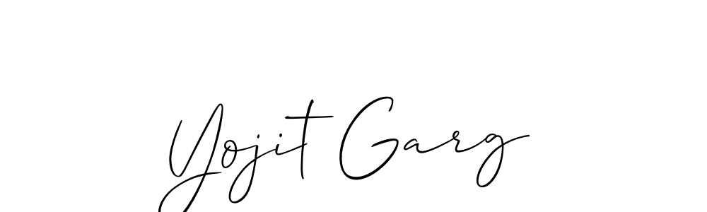 Similarly Allison_Script is the best handwritten signature design. Signature creator online .You can use it as an online autograph creator for name Yojit Garg. Yojit Garg signature style 2 images and pictures png