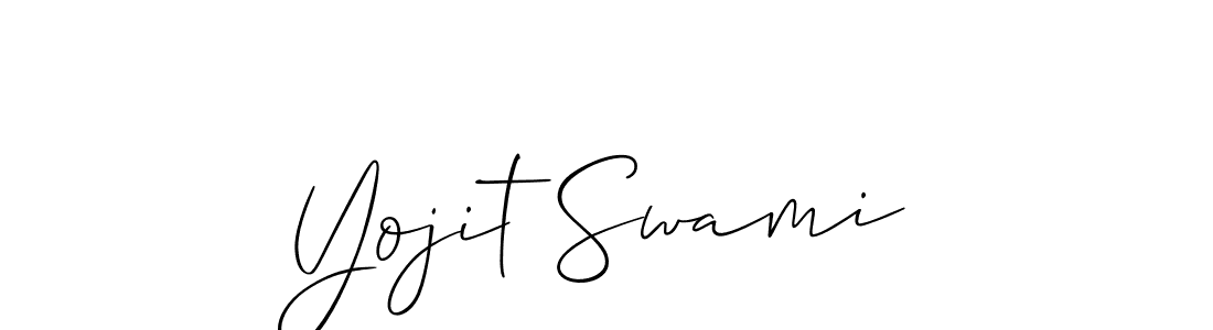 Use a signature maker to create a handwritten signature online. With this signature software, you can design (Allison_Script) your own signature for name Yojit Swami. Yojit Swami signature style 2 images and pictures png