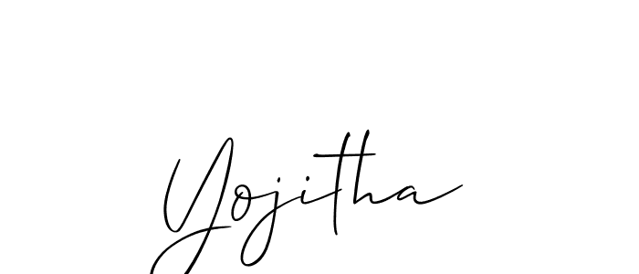 Make a beautiful signature design for name Yojitha. With this signature (Allison_Script) style, you can create a handwritten signature for free. Yojitha signature style 2 images and pictures png
