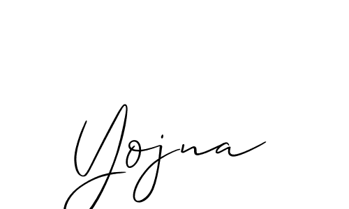 Make a beautiful signature design for name Yojna. With this signature (Allison_Script) style, you can create a handwritten signature for free. Yojna signature style 2 images and pictures png