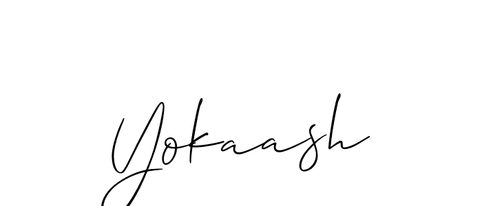 Make a short Yokaash signature style. Manage your documents anywhere anytime using Allison_Script. Create and add eSignatures, submit forms, share and send files easily. Yokaash signature style 2 images and pictures png