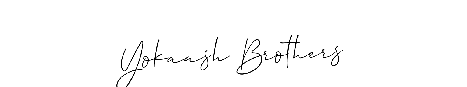 You can use this online signature creator to create a handwritten signature for the name Yokaash Brothers. This is the best online autograph maker. Yokaash Brothers signature style 2 images and pictures png