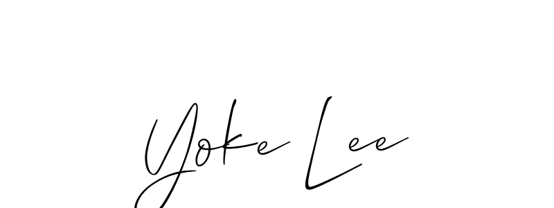 How to make Yoke Lee signature? Allison_Script is a professional autograph style. Create handwritten signature for Yoke Lee name. Yoke Lee signature style 2 images and pictures png