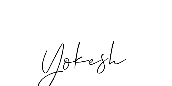 Create a beautiful signature design for name Yokesh. With this signature (Allison_Script) fonts, you can make a handwritten signature for free. Yokesh signature style 2 images and pictures png