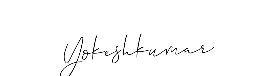 You should practise on your own different ways (Allison_Script) to write your name (Yokeshkumar) in signature. don't let someone else do it for you. Yokeshkumar signature style 2 images and pictures png