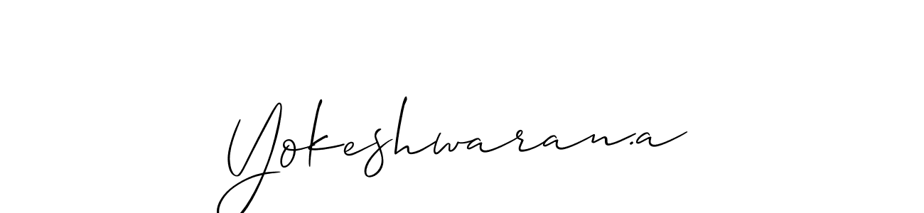 Make a beautiful signature design for name Yokeshwaran.a. With this signature (Allison_Script) style, you can create a handwritten signature for free. Yokeshwaran.a signature style 2 images and pictures png