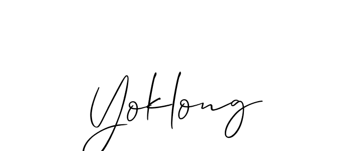 You should practise on your own different ways (Allison_Script) to write your name (Yoklong) in signature. don't let someone else do it for you. Yoklong signature style 2 images and pictures png