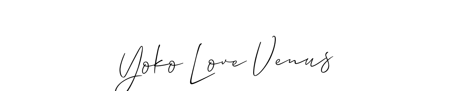 How to Draw Yoko Love Venus signature style? Allison_Script is a latest design signature styles for name Yoko Love Venus. Yoko Love Venus signature style 2 images and pictures png