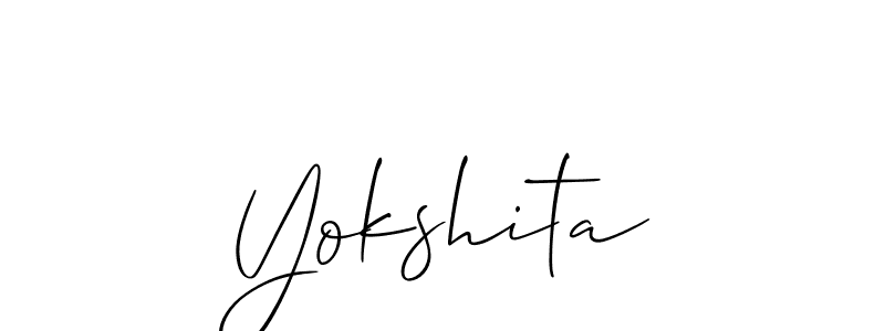 How to make Yokshita name signature. Use Allison_Script style for creating short signs online. This is the latest handwritten sign. Yokshita signature style 2 images and pictures png