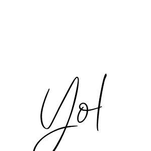 Allison_Script is a professional signature style that is perfect for those who want to add a touch of class to their signature. It is also a great choice for those who want to make their signature more unique. Get Yol name to fancy signature for free. Yol signature style 2 images and pictures png