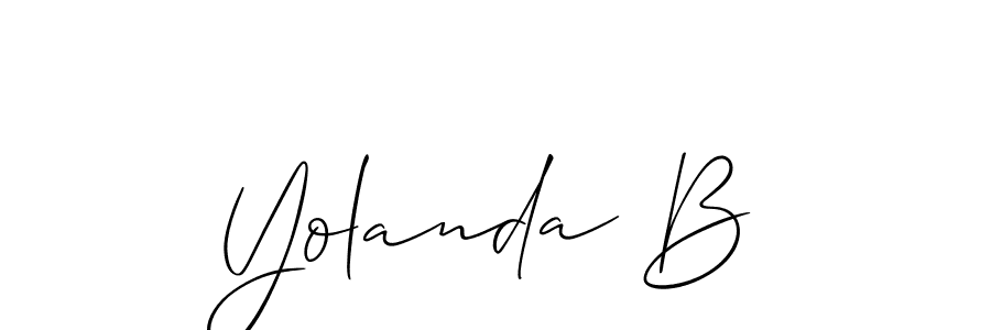How to make Yolanda B signature? Allison_Script is a professional autograph style. Create handwritten signature for Yolanda B name. Yolanda B signature style 2 images and pictures png