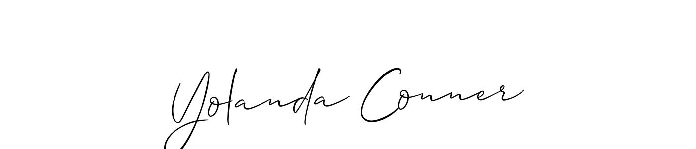 Use a signature maker to create a handwritten signature online. With this signature software, you can design (Allison_Script) your own signature for name Yolanda Conner. Yolanda Conner signature style 2 images and pictures png