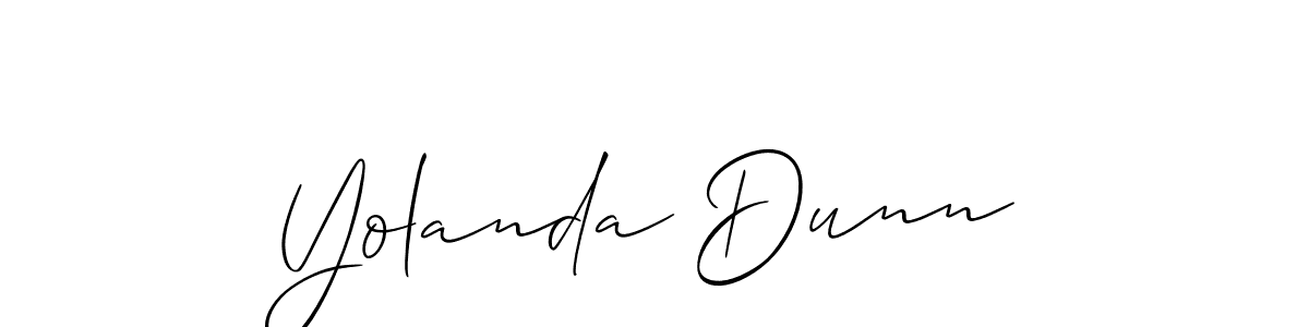 You should practise on your own different ways (Allison_Script) to write your name (Yolanda Dunn) in signature. don't let someone else do it for you. Yolanda Dunn signature style 2 images and pictures png