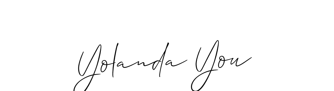 Similarly Allison_Script is the best handwritten signature design. Signature creator online .You can use it as an online autograph creator for name Yolanda You. Yolanda You signature style 2 images and pictures png