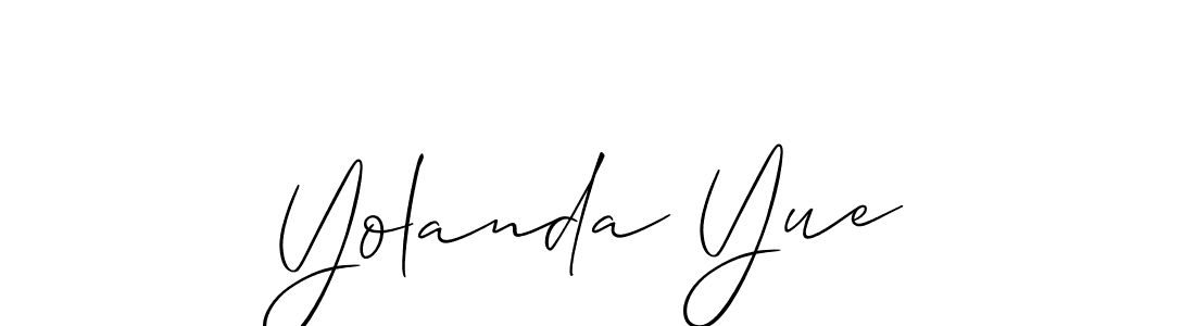 How to make Yolanda Yue signature? Allison_Script is a professional autograph style. Create handwritten signature for Yolanda Yue name. Yolanda Yue signature style 2 images and pictures png