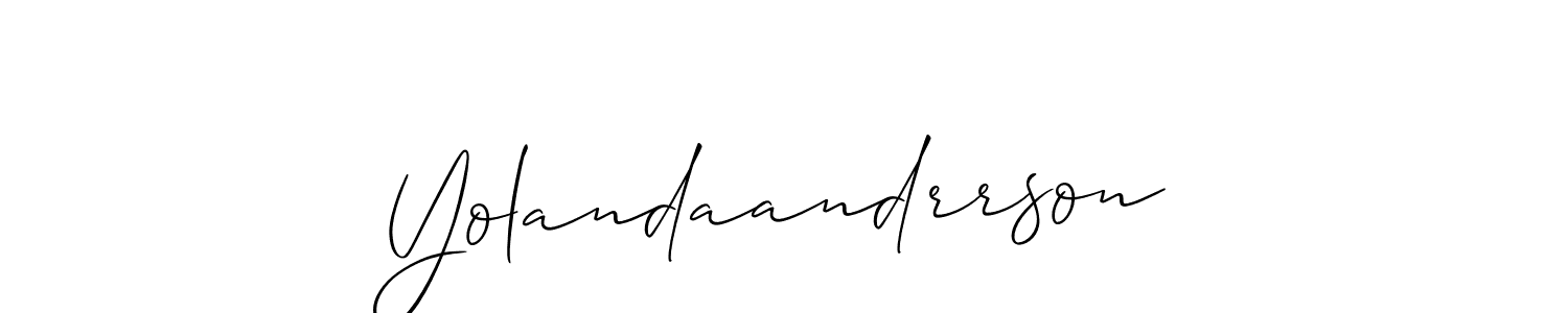 Yolandaandrrson stylish signature style. Best Handwritten Sign (Allison_Script) for my name. Handwritten Signature Collection Ideas for my name Yolandaandrrson. Yolandaandrrson signature style 2 images and pictures png