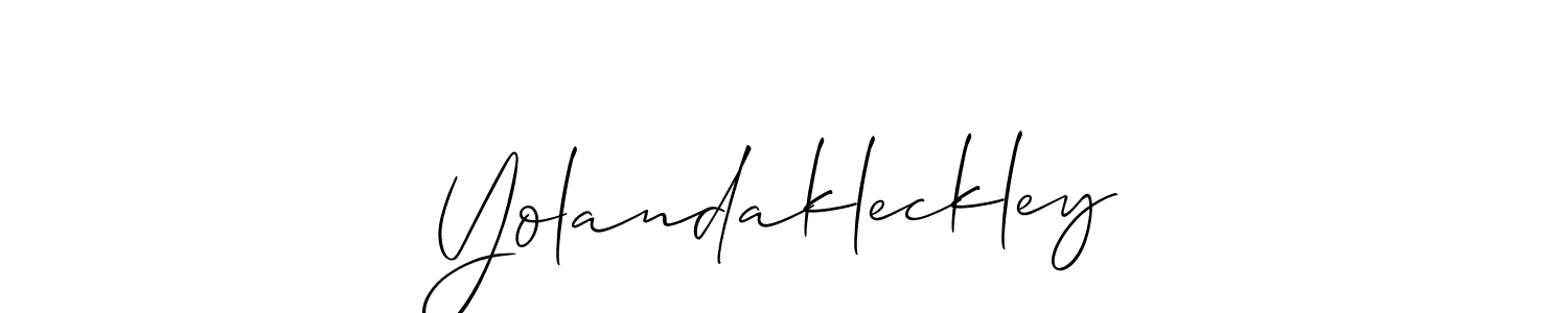 You should practise on your own different ways (Allison_Script) to write your name (Yolandakleckley) in signature. don't let someone else do it for you. Yolandakleckley signature style 2 images and pictures png