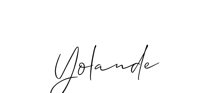 Design your own signature with our free online signature maker. With this signature software, you can create a handwritten (Allison_Script) signature for name Yolande. Yolande signature style 2 images and pictures png