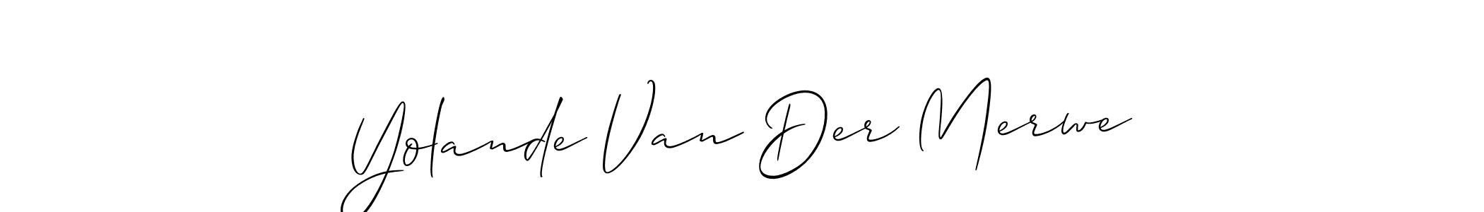 Allison_Script is a professional signature style that is perfect for those who want to add a touch of class to their signature. It is also a great choice for those who want to make their signature more unique. Get Yolande Van Der Merwe name to fancy signature for free. Yolande Van Der Merwe signature style 2 images and pictures png