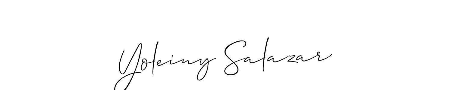 Similarly Allison_Script is the best handwritten signature design. Signature creator online .You can use it as an online autograph creator for name Yoleiny Salazar. Yoleiny Salazar signature style 2 images and pictures png