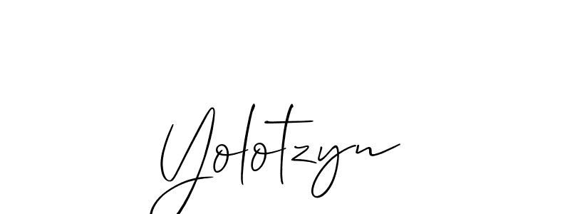 How to make Yolotzyn name signature. Use Allison_Script style for creating short signs online. This is the latest handwritten sign. Yolotzyn signature style 2 images and pictures png