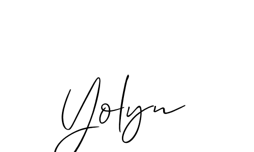 Make a short Yolyn signature style. Manage your documents anywhere anytime using Allison_Script. Create and add eSignatures, submit forms, share and send files easily. Yolyn signature style 2 images and pictures png