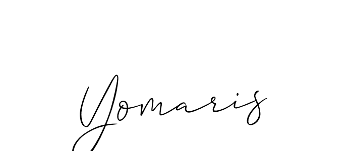 How to make Yomaris signature? Allison_Script is a professional autograph style. Create handwritten signature for Yomaris name. Yomaris signature style 2 images and pictures png