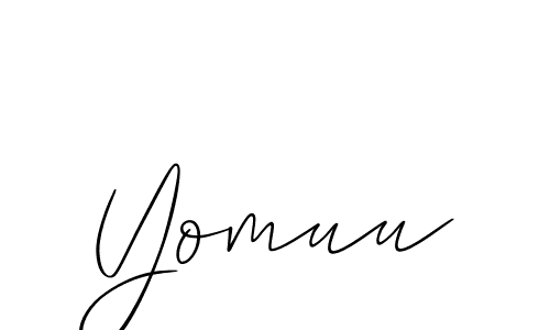 Allison_Script is a professional signature style that is perfect for those who want to add a touch of class to their signature. It is also a great choice for those who want to make their signature more unique. Get Yomuu name to fancy signature for free. Yomuu signature style 2 images and pictures png
