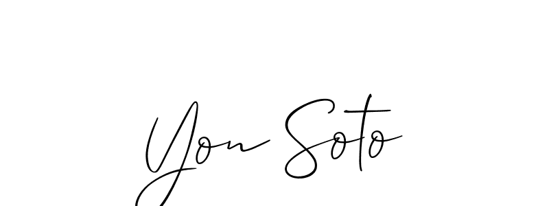 How to make Yon Soto signature? Allison_Script is a professional autograph style. Create handwritten signature for Yon Soto name. Yon Soto signature style 2 images and pictures png