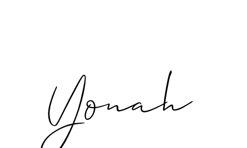 How to make Yonah signature? Allison_Script is a professional autograph style. Create handwritten signature for Yonah name. Yonah signature style 2 images and pictures png