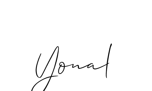 Use a signature maker to create a handwritten signature online. With this signature software, you can design (Allison_Script) your own signature for name Yonal. Yonal signature style 2 images and pictures png