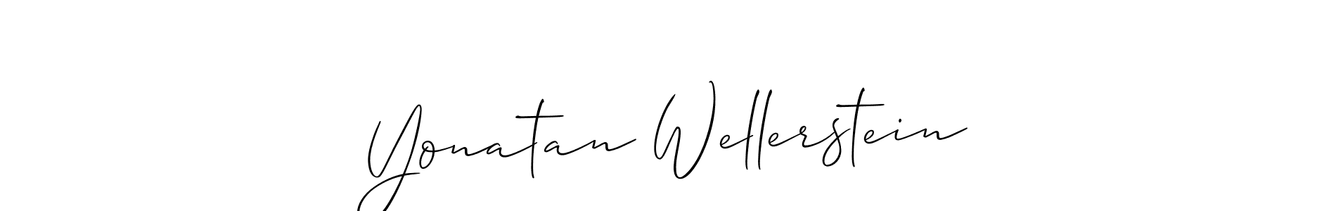 if you are searching for the best signature style for your name Yonatan Wellerstein. so please give up your signature search. here we have designed multiple signature styles  using Allison_Script. Yonatan Wellerstein signature style 2 images and pictures png