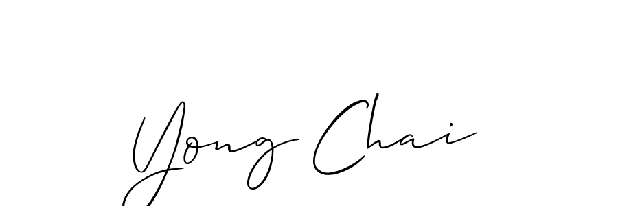 Use a signature maker to create a handwritten signature online. With this signature software, you can design (Allison_Script) your own signature for name Yong Chai. Yong Chai signature style 2 images and pictures png