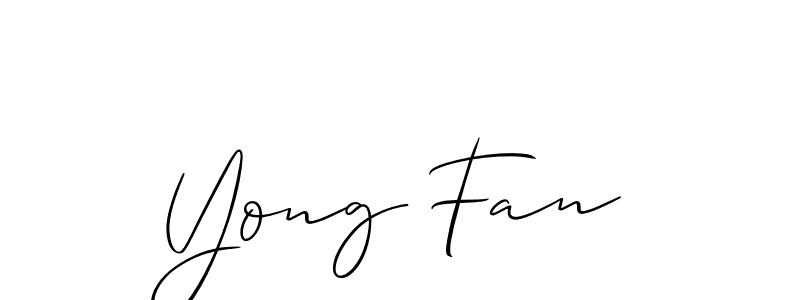 Yong Fan stylish signature style. Best Handwritten Sign (Allison_Script) for my name. Handwritten Signature Collection Ideas for my name Yong Fan. Yong Fan signature style 2 images and pictures png