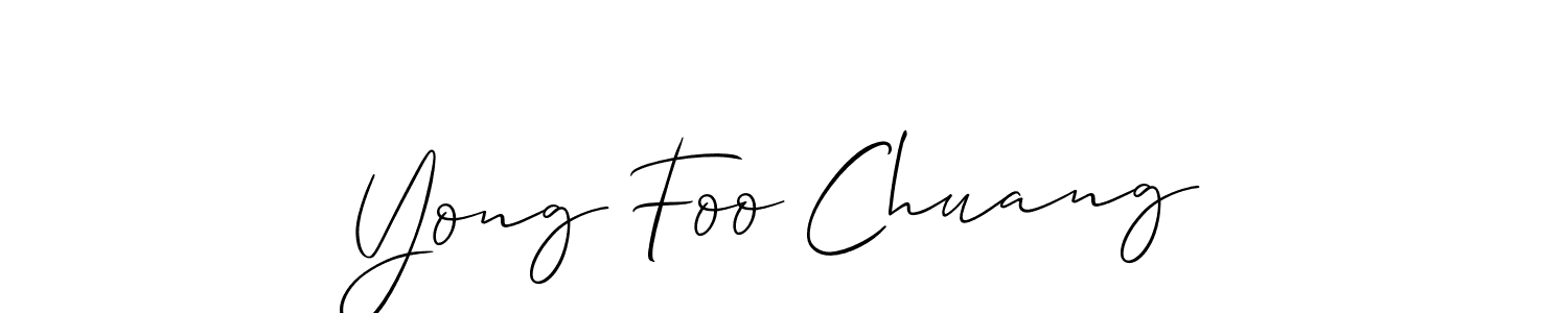 How to make Yong Foo Chuang name signature. Use Allison_Script style for creating short signs online. This is the latest handwritten sign. Yong Foo Chuang signature style 2 images and pictures png