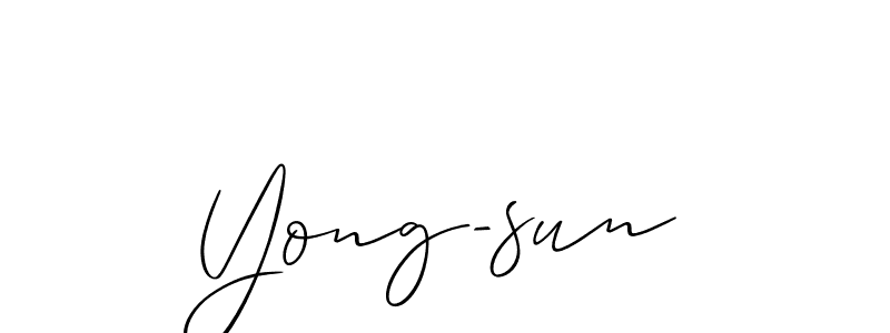 You should practise on your own different ways (Allison_Script) to write your name (Yong-sun) in signature. don't let someone else do it for you. Yong-sun signature style 2 images and pictures png