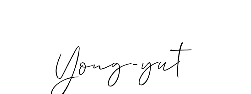 You should practise on your own different ways (Allison_Script) to write your name (Yong-yut) in signature. don't let someone else do it for you. Yong-yut signature style 2 images and pictures png