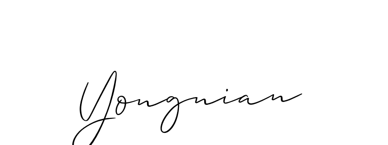 Also we have Yongnian name is the best signature style. Create professional handwritten signature collection using Allison_Script autograph style. Yongnian signature style 2 images and pictures png