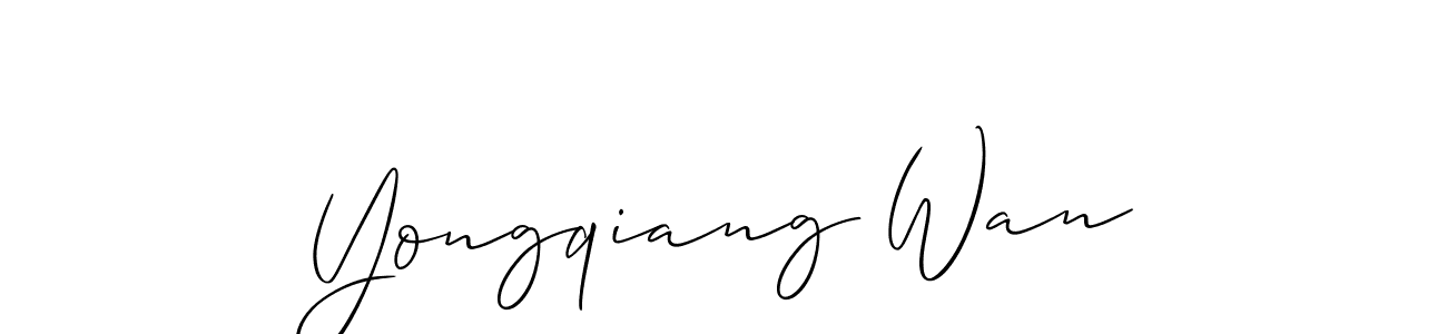 The best way (Allison_Script) to make a short signature is to pick only two or three words in your name. The name Yongqiang Wan include a total of six letters. For converting this name. Yongqiang Wan signature style 2 images and pictures png