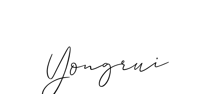 You should practise on your own different ways (Allison_Script) to write your name (Yongrui) in signature. don't let someone else do it for you. Yongrui signature style 2 images and pictures png