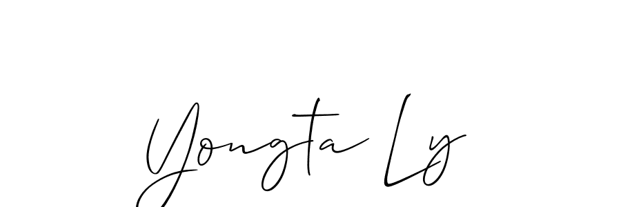 Yongta Ly stylish signature style. Best Handwritten Sign (Allison_Script) for my name. Handwritten Signature Collection Ideas for my name Yongta Ly. Yongta Ly signature style 2 images and pictures png